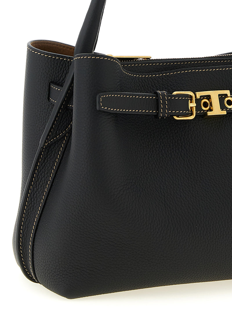 Sac à main Tod's en cuir de veau noir
