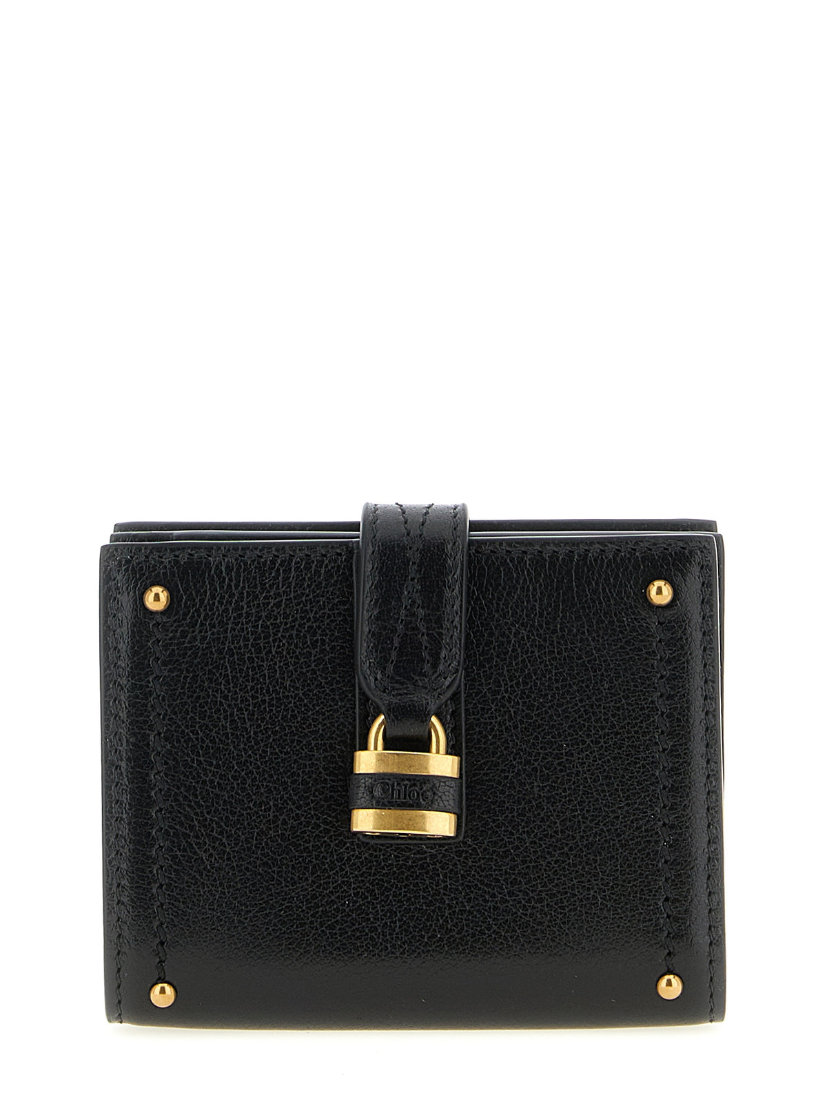 Porte-cartes Chloé en cuir de buffle noir