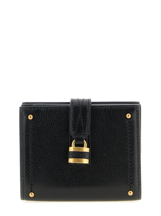Porte-cartes Chloé en cuir de buffle noir