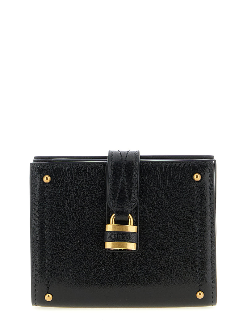 Porte-cartes Chloé en cuir de buffle noir