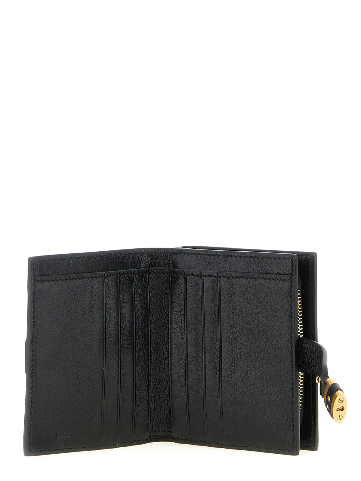 Porte-cartes Chloé en cuir de buffle noir
