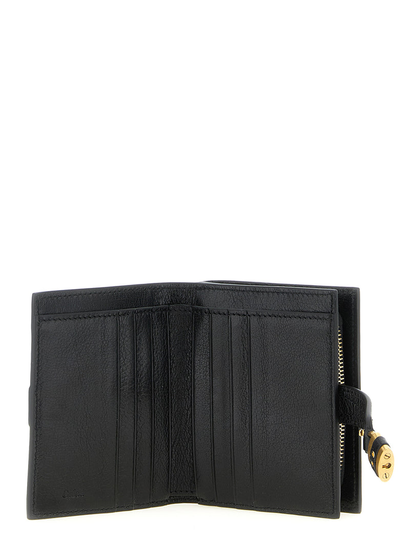 Porte-cartes Chloé en cuir de buffle noir