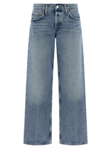 Jean droit en coton bleu Agolde
