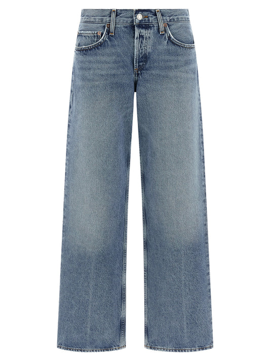 Jean droit en coton bleu Agolde
