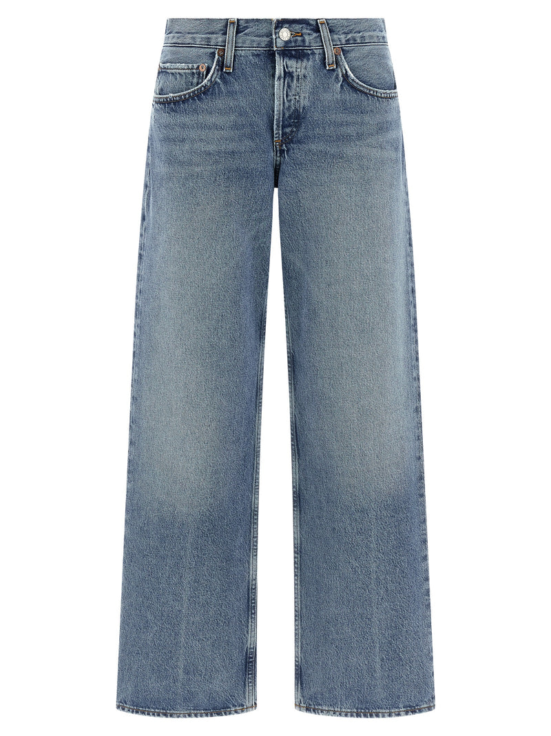 Jean droit en coton bleu Agolde