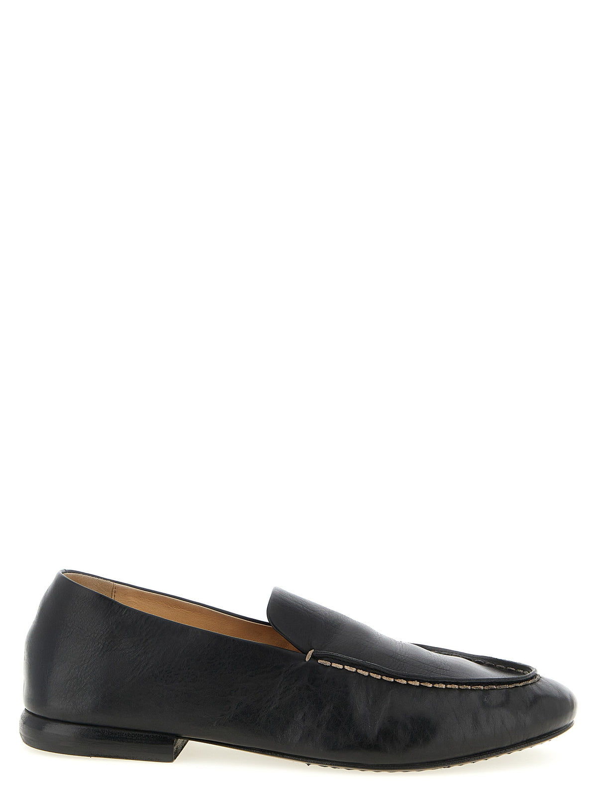 Marsell Black Calfskin Slip-On Loafers - Mandolo Model
