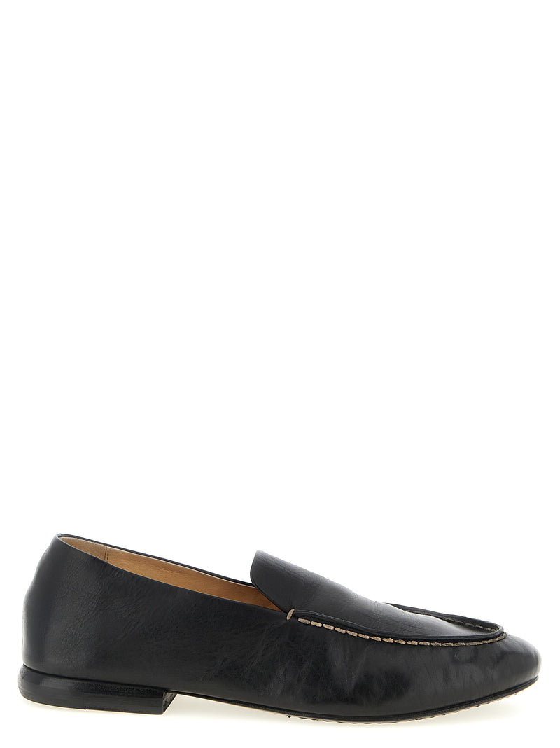 Marsell Black Calfskin Slip-On Loafers - Mandolo Model