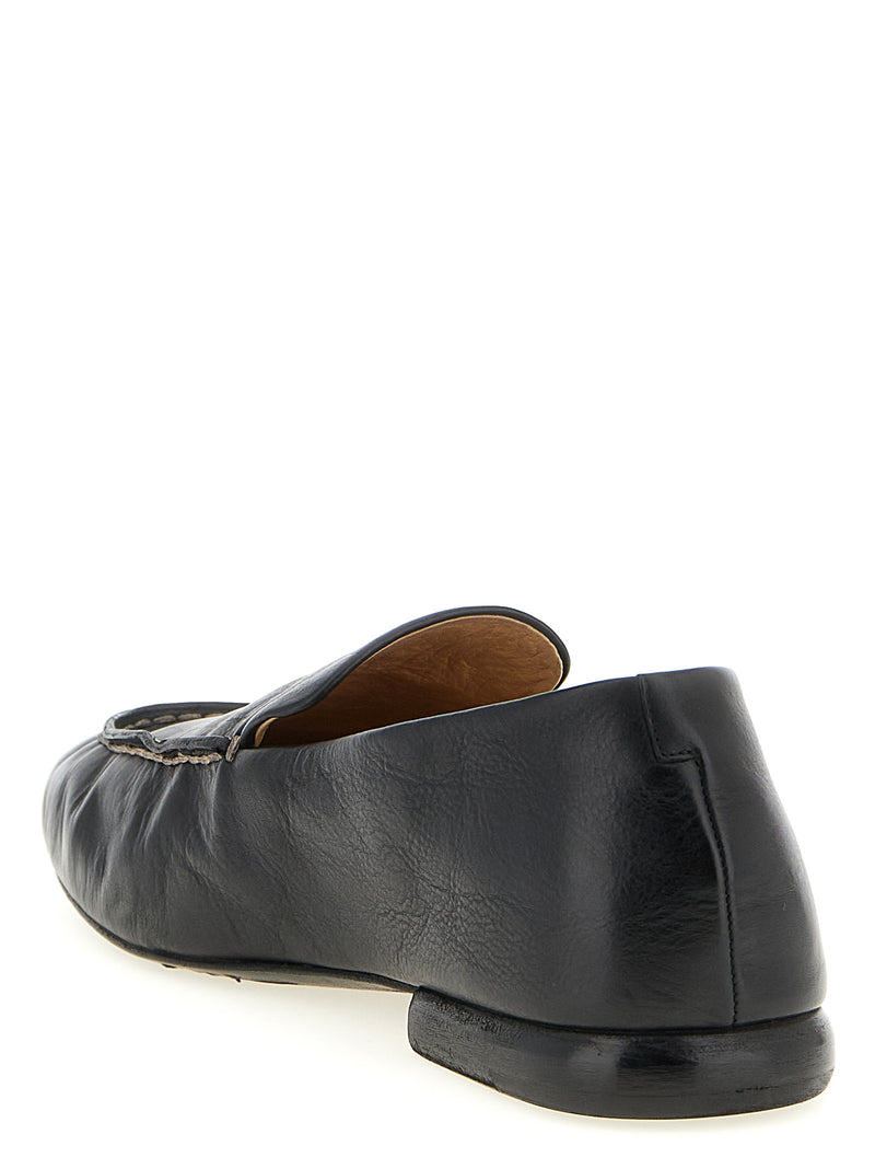 Marsell Black Calfskin Slip-On Loafers - Mandolo Model