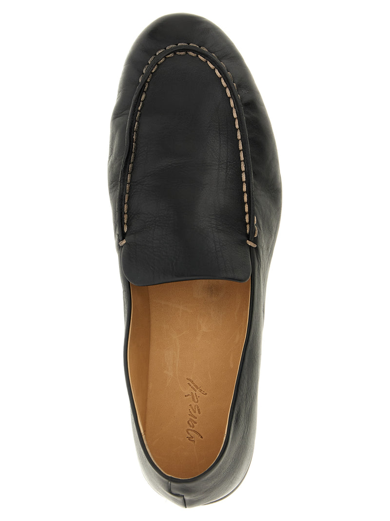 Marsell Black Calfskin Slip-On Loafers - Mandolo Model