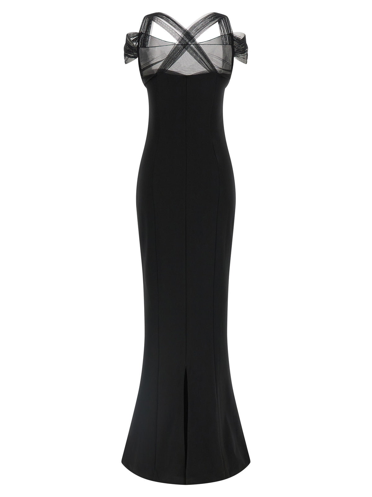 Nensi Dojaka Black Viscose Long Dress