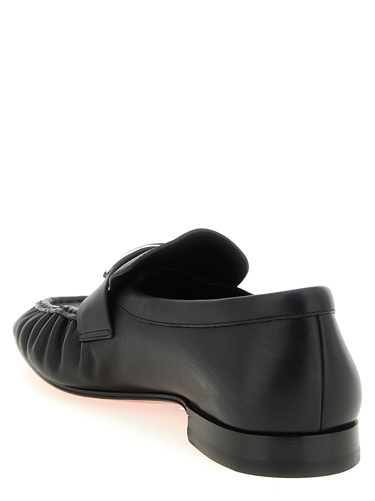 Christian Louboutin Mocallista Black Calfskin Slip-On Loafers