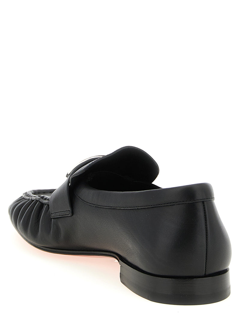 Christian Louboutin Mocallista Black Calfskin Slip-On Loafers