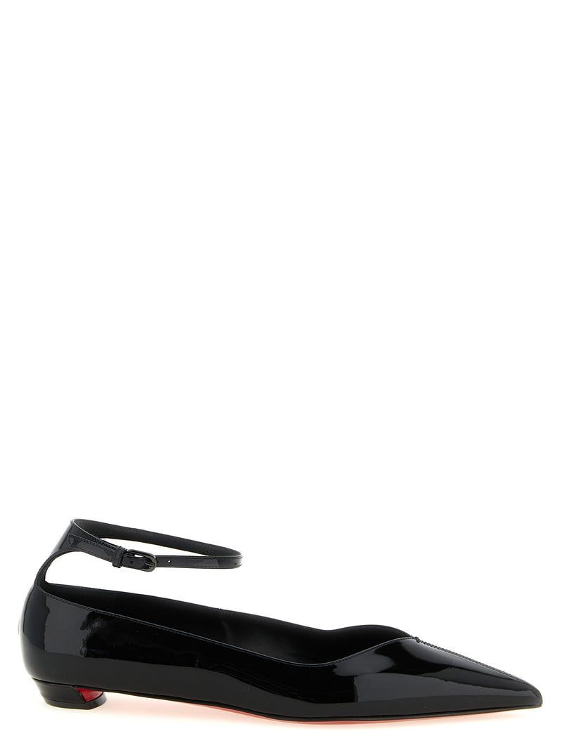 Ballerines en veau noir Christian Louboutin