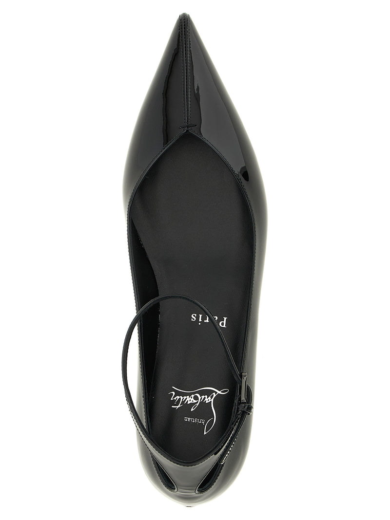 Ballerines en veau noir Christian Louboutin