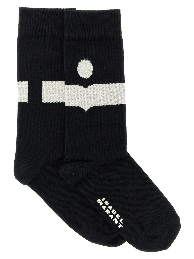 Isabel Marant Nesson Black Cotton Socks for Women