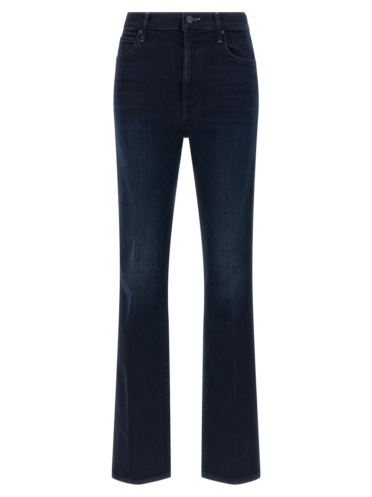Jean évasé en coton bleu denim Mother Denim