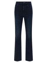 Jean évasé en coton bleu denim Mother Denim
