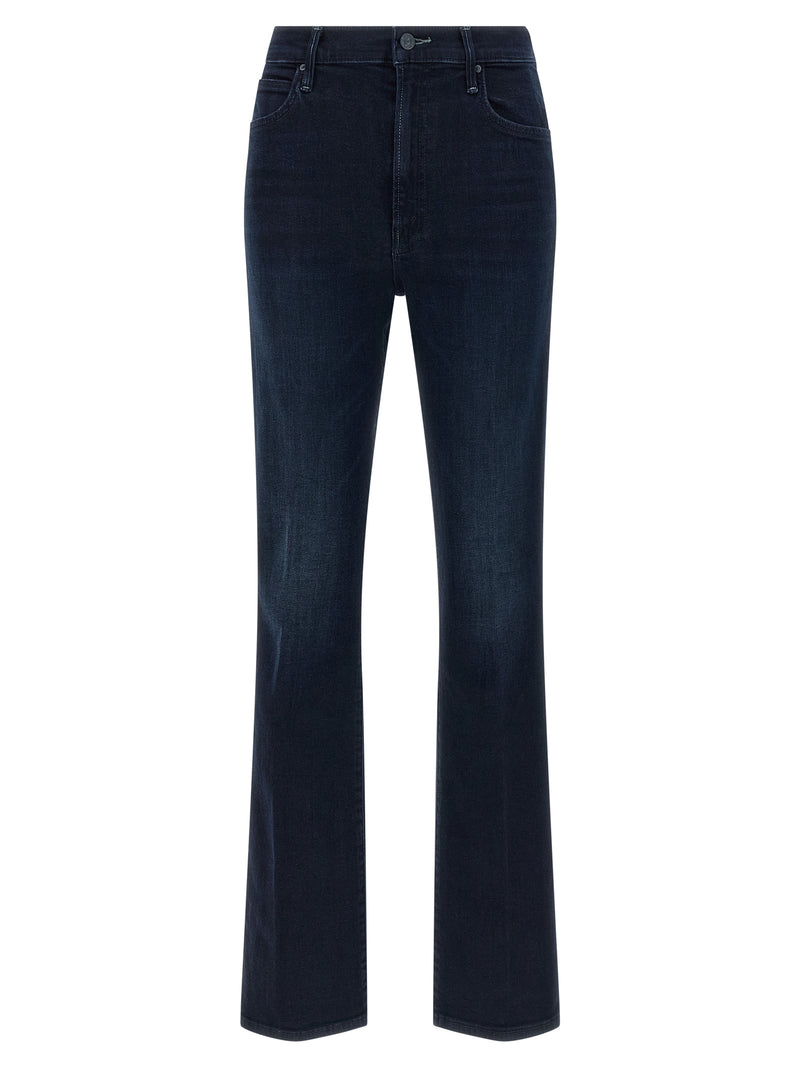 Jean évasé en coton bleu denim Mother Denim