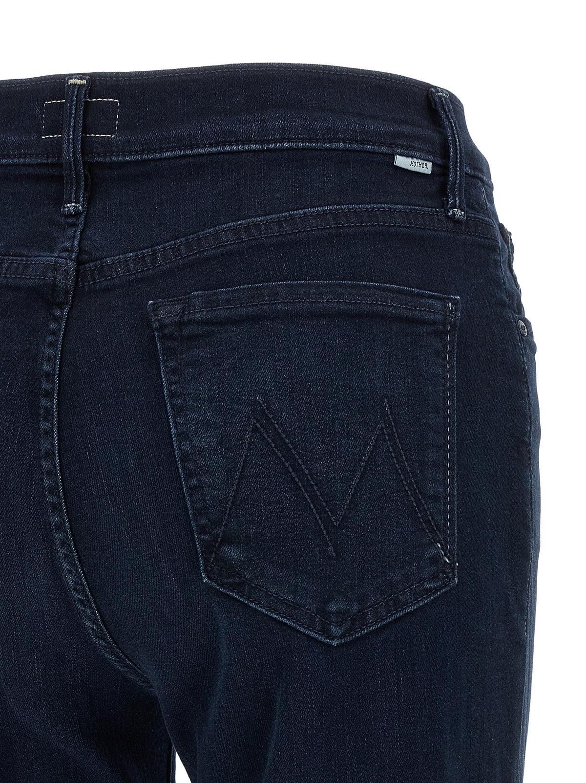 Jean évasé en coton bleu denim Mother Denim