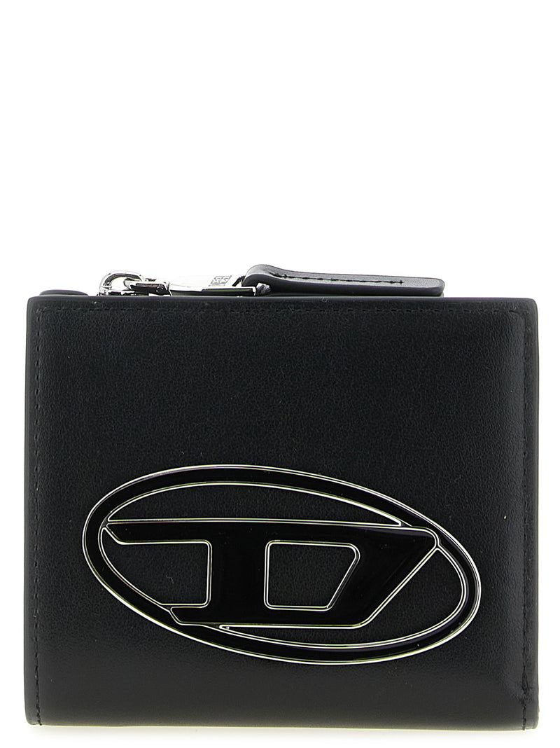 Porte-cartes Diesel en cuir noir