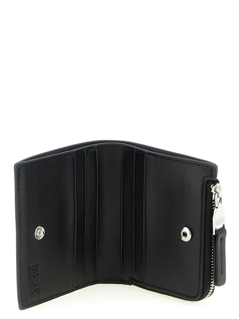 Porte-cartes Diesel en cuir noir