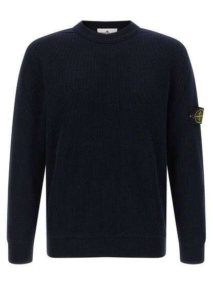 Stone Island Blue Cotton Cardigan