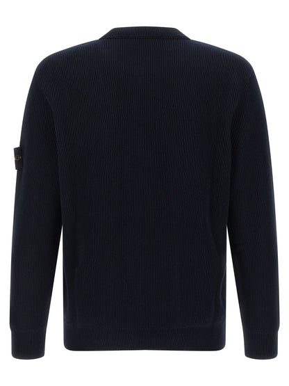 Stone Island Blue Cotton Cardigan