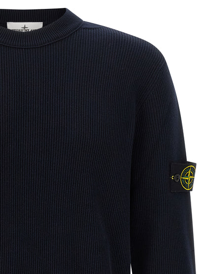 Stone Island Blue Cotton Cardigan