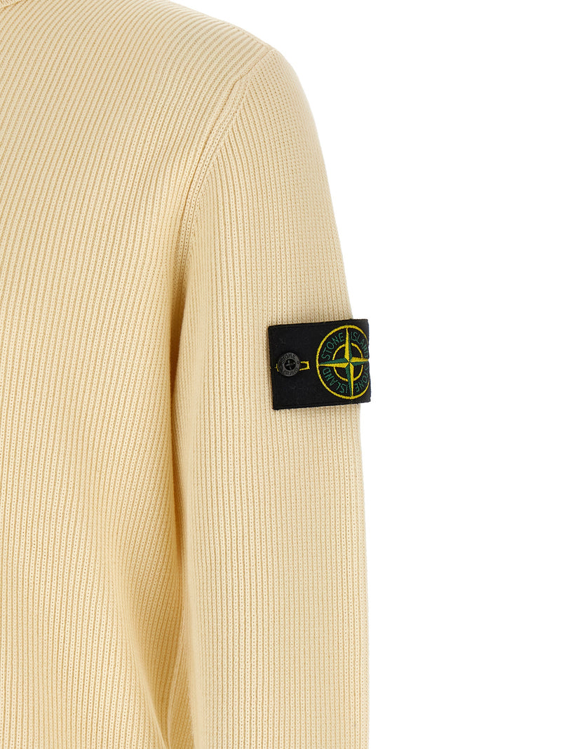 Cardigan Stone Island en coton beige