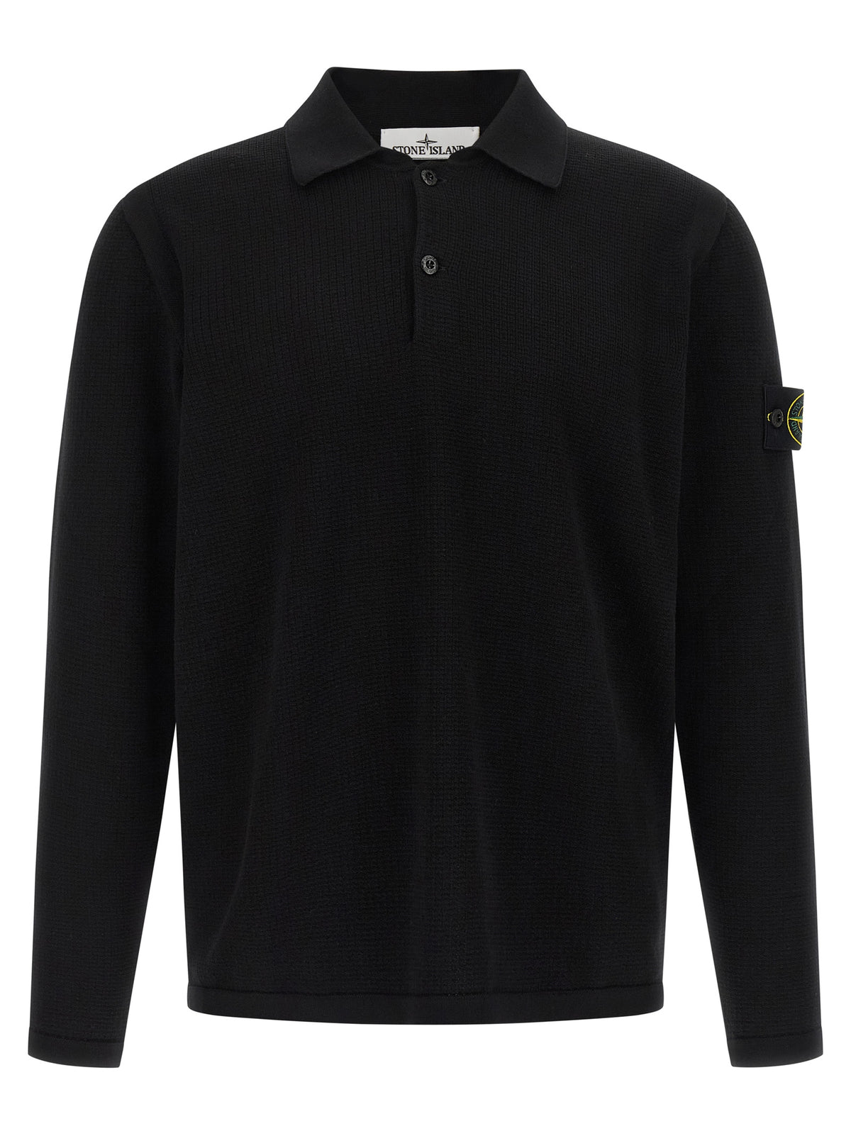 Stone Island Black Cotton Polo Shirt - Iconic Style & Comfort