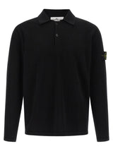 Stone Island Black Cotton Polo Shirt - Iconic Style & Comfort