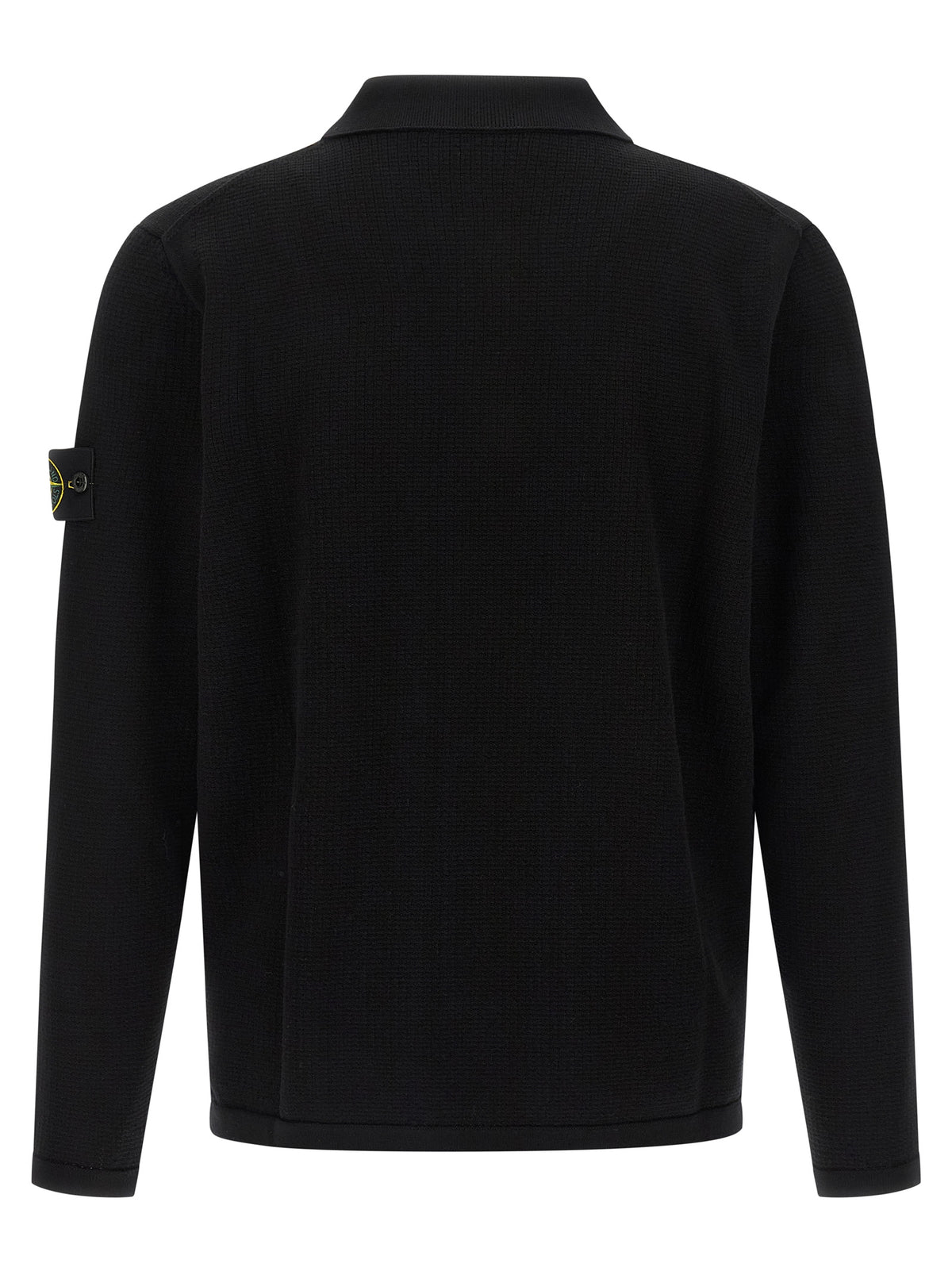 Stone Island Black Cotton Polo Shirt - Iconic Style & Comfort