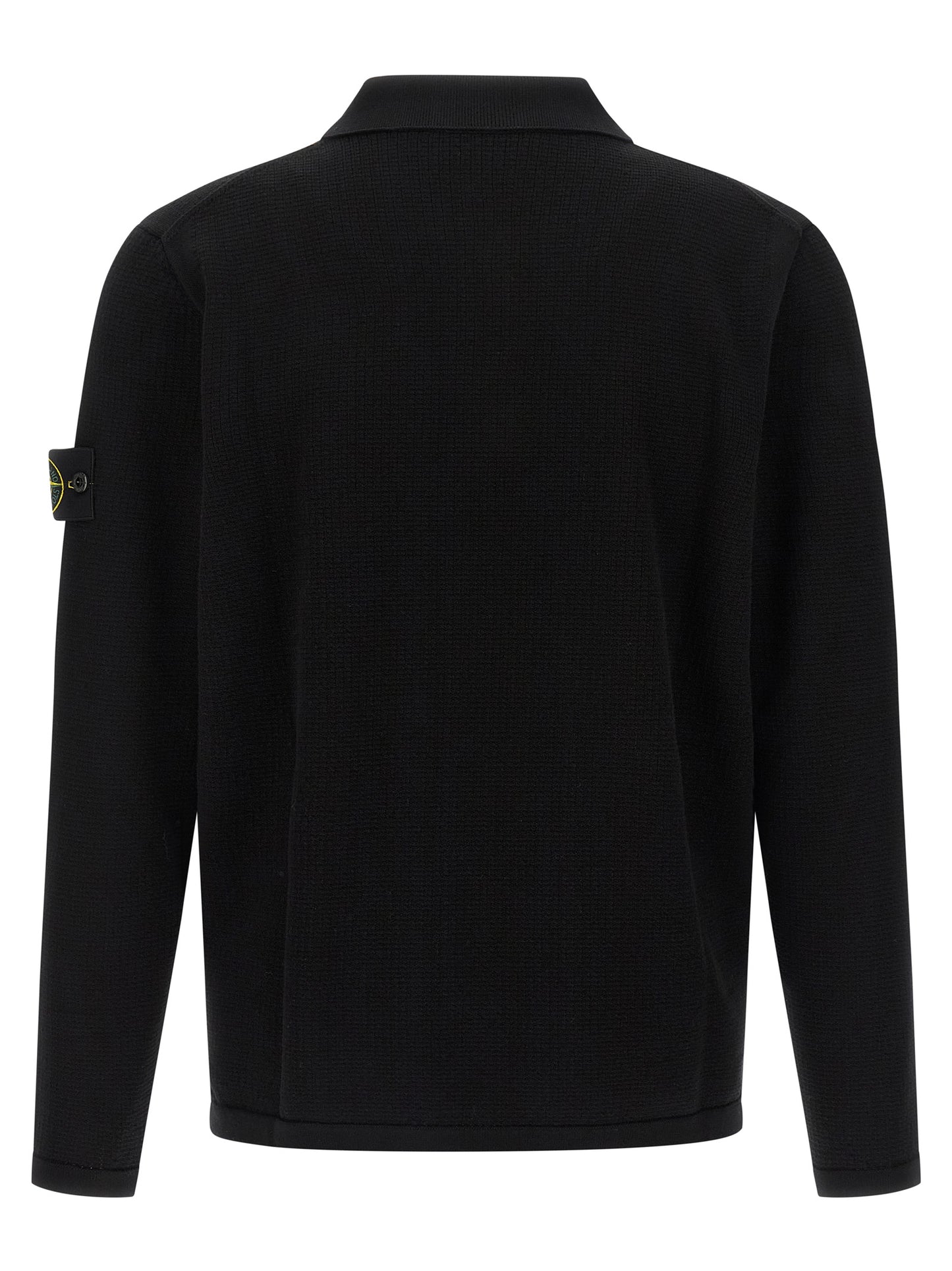 Stone Island Black Cotton Polo Shirt