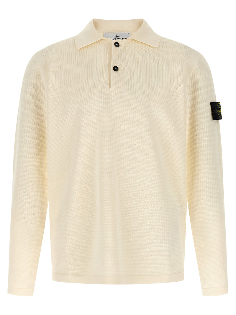 Polo Stone Island en coton beige