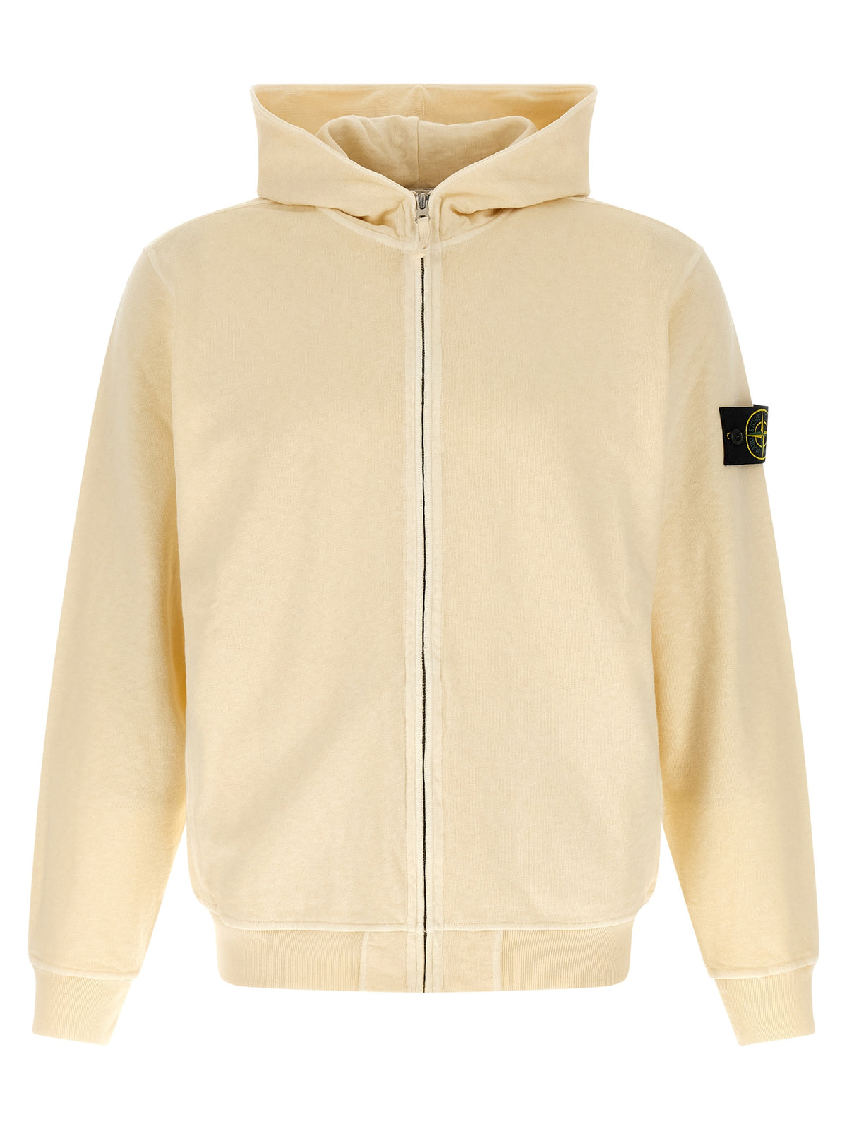 Sweat-shirt en coton beige Stone Island