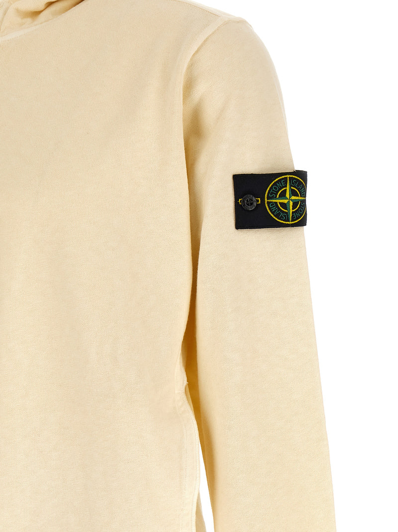 Sweat-shirt en coton beige Stone Island