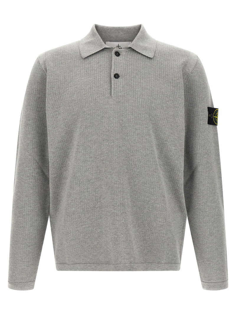 Stone Island Gray Cotton Polo Shirt - Stylish Casual Wear