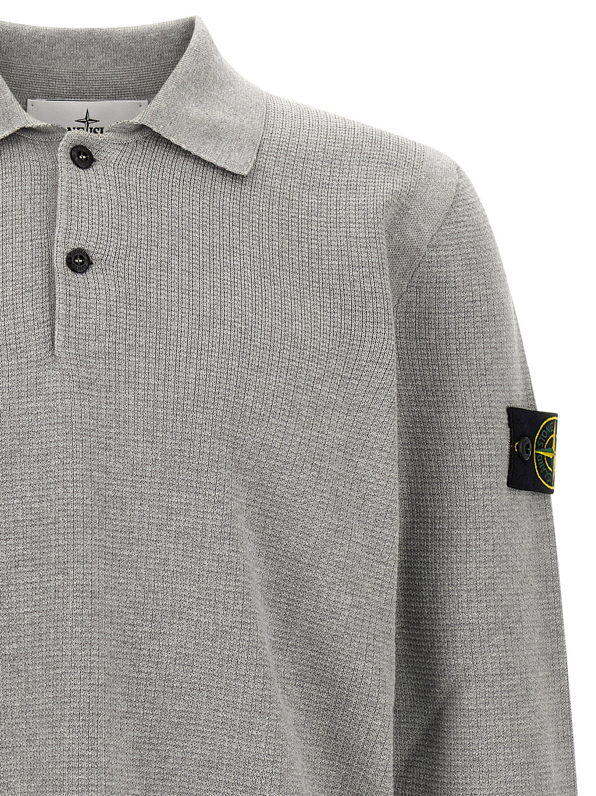 Stone Island Gray Cotton Polo Shirt - Stylish Casual Wear