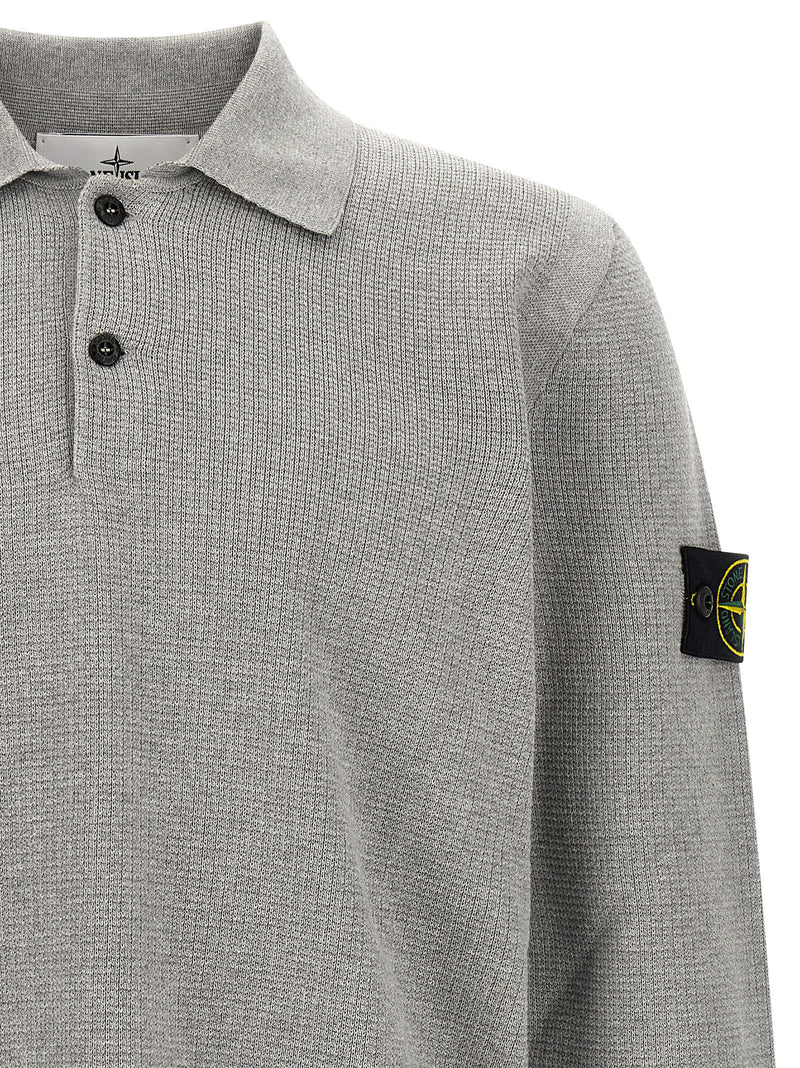 Stone Island Gray Cotton Polo Shirt - Stylish Casual Wear
