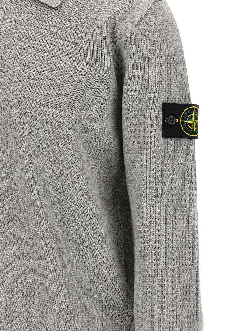 Stone Island Gray Cotton Polo Shirt - Stylish Casual Wear
