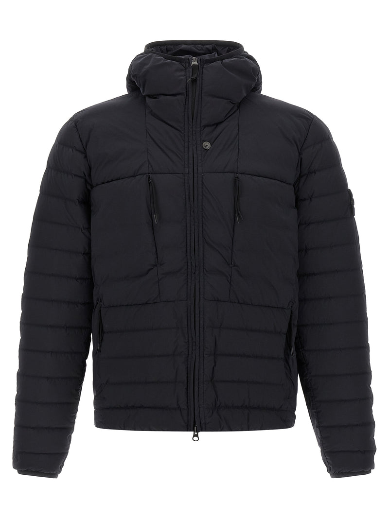 Veste longue Stone Island en polyamide bleu