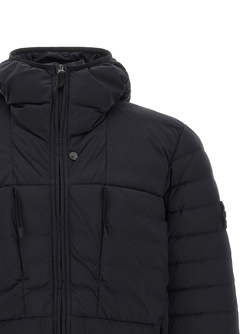 Veste longue Stone Island en polyamide bleu