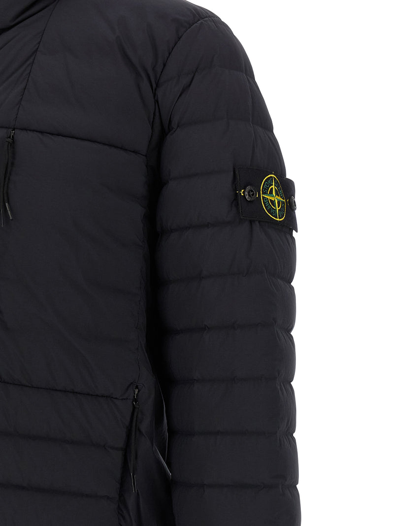 Veste longue Stone Island en polyamide bleu