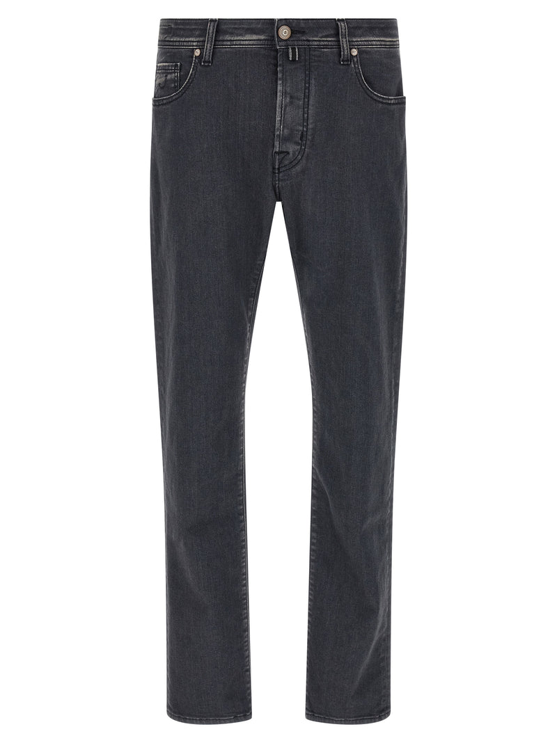 Jacob Cohen Gray Cotton Straight-Leg Jeans