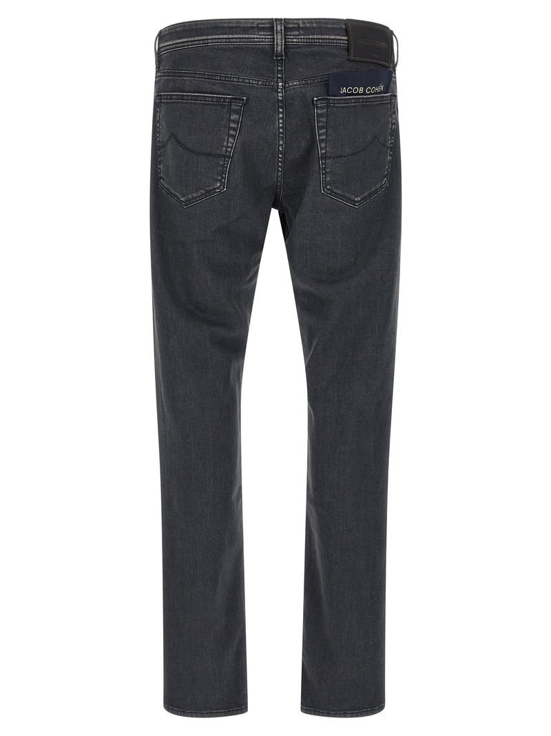 Jacob Cohen Gray Cotton Straight-Leg Jeans
