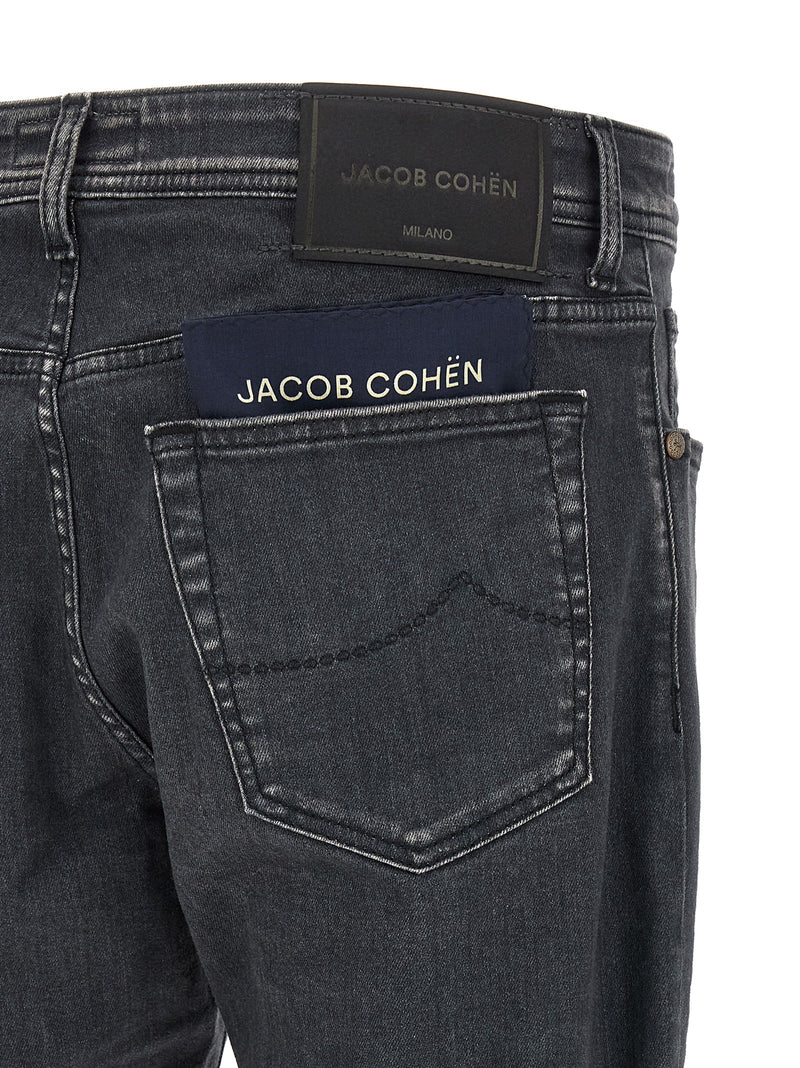 Jacob Cohen Gray Cotton Straight-Leg Jeans
