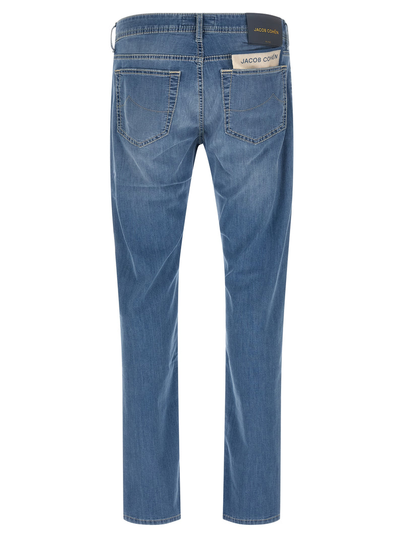 Jacob Cohen Blue Cotton Straight-Leg Jeans