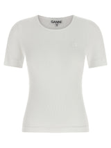 Ganni White Organic Cotton T-Shirt