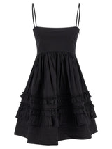 Robe Courte Ganni en Coton Noir