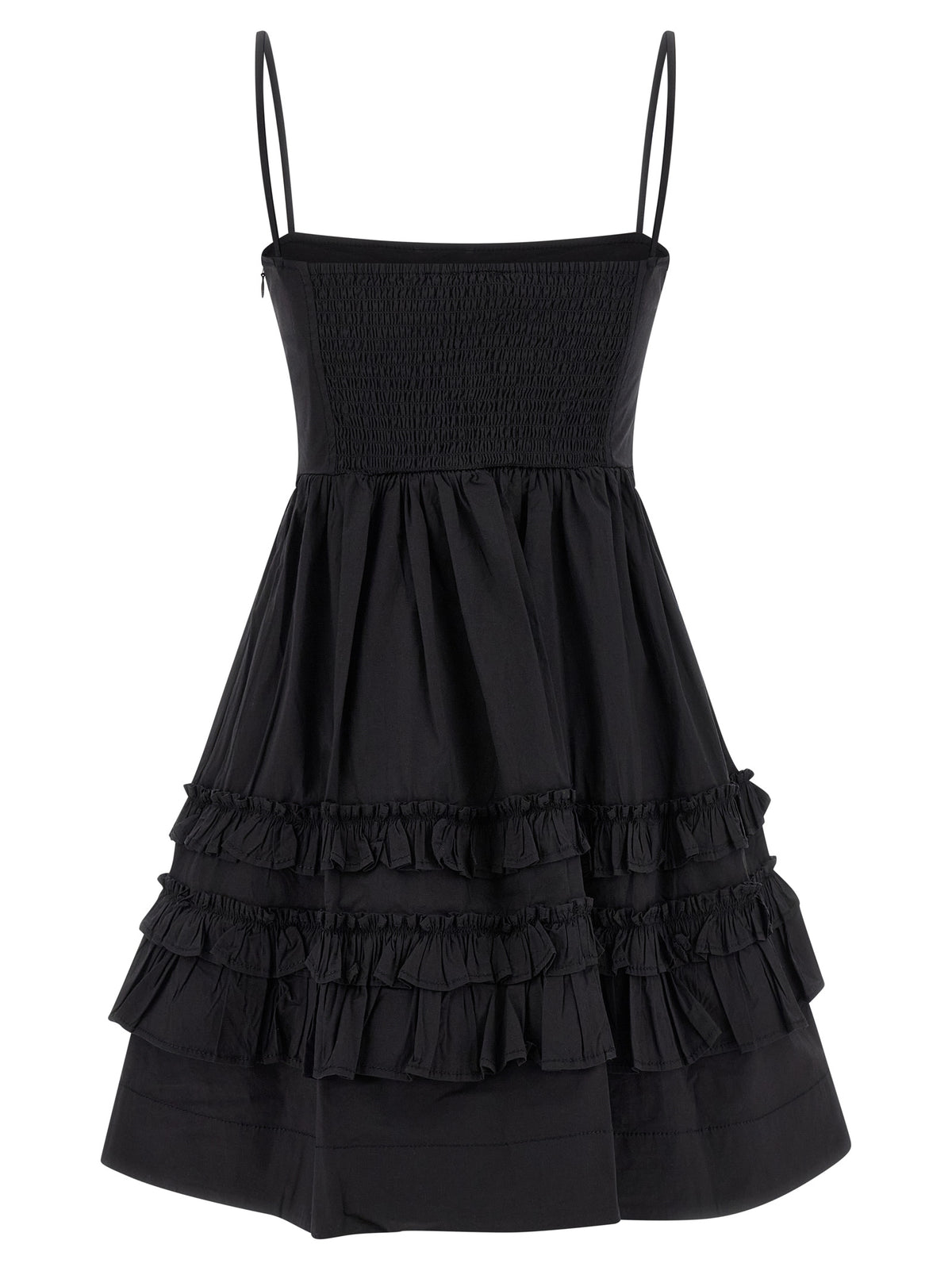 Robe Courte Ganni en Coton Noir